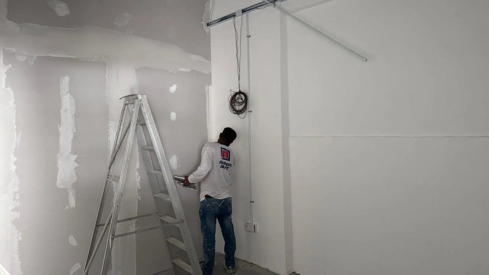 Real electrical connection, copper piping trunking, and pressure testing